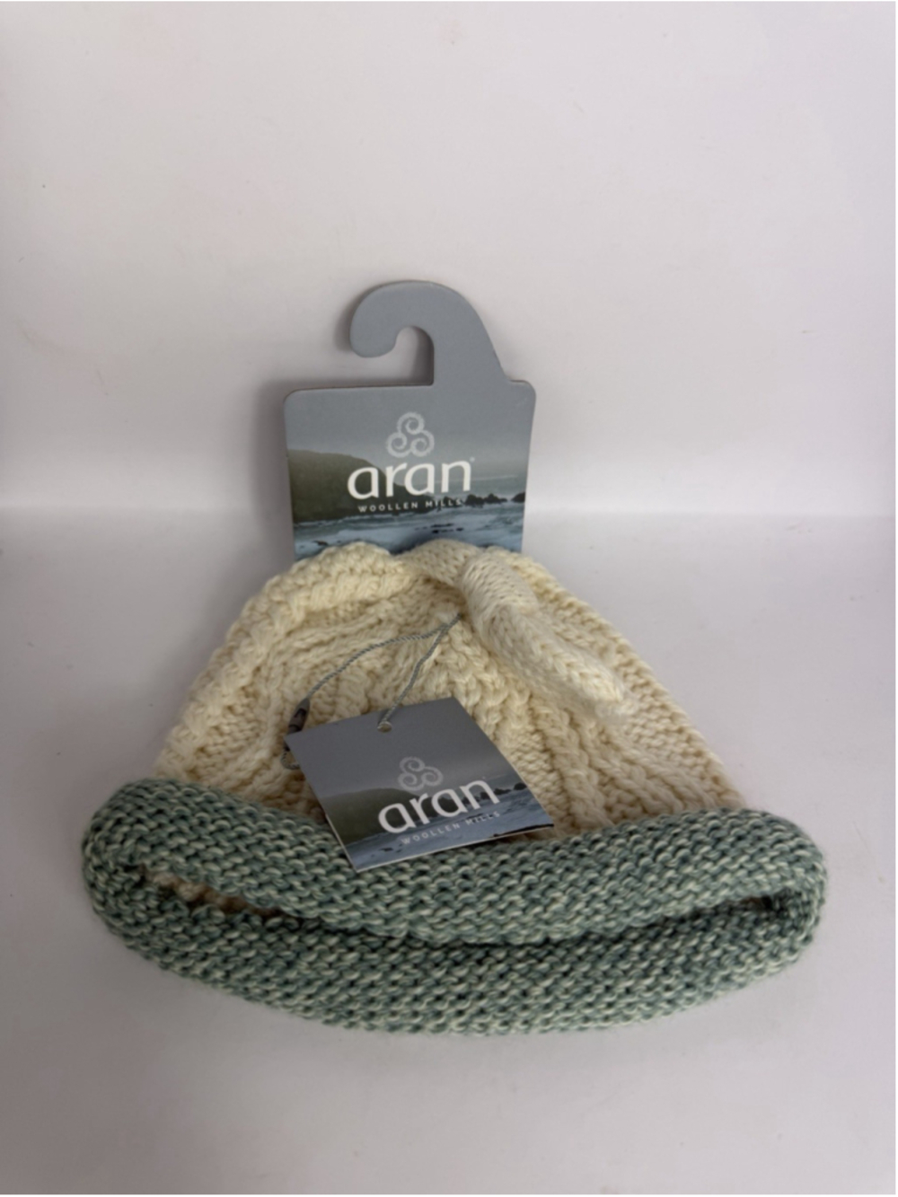 aran woolen mills baby hat 100% merino made in Ireland